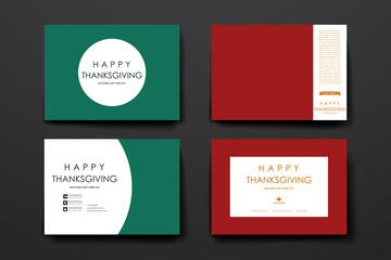 Set of modern design banner template in autumn style