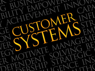 Customer Systems word cloud, business concept