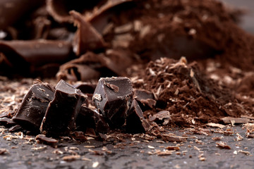 Dark chocolate shavings 