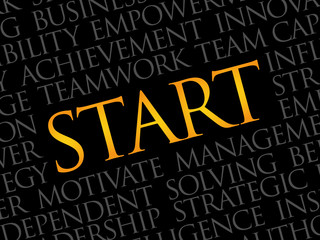 Start word cloud, business concept