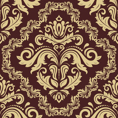 Fototapeta premium Damask Seamless Vector Pattern