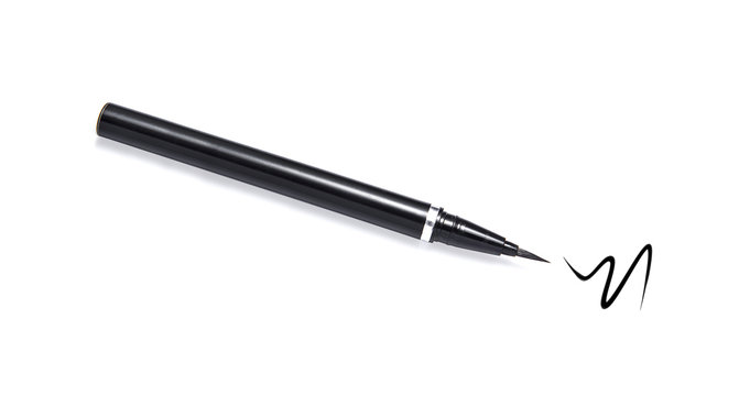 Fototapeta Eyeliner and stroke isolated on white 