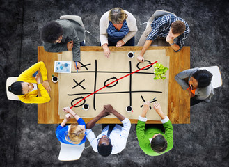 Tic Tac Toe Game Competition XO Win Challecge Concept