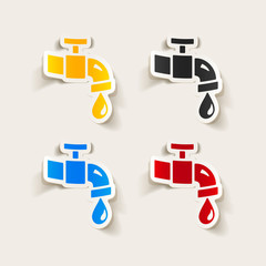 realistic design element: water tap