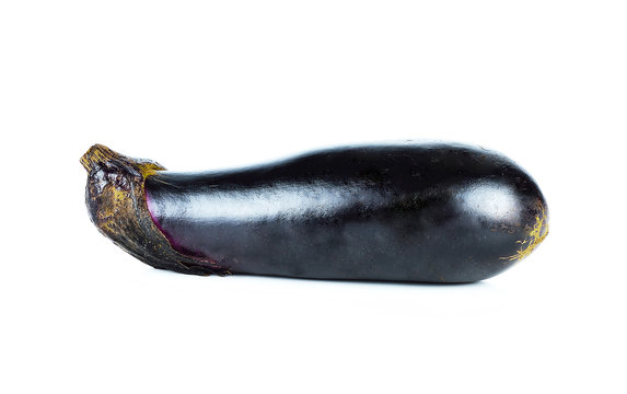 Fresh eggplant isolated on white background