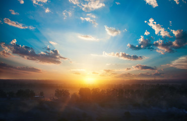 Beautiful autumn sunset