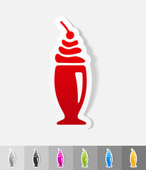 realistic design element. dessert in a glass