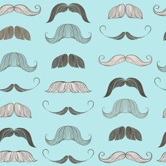 Mustache seamless pattern