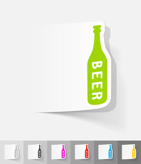 realistic design element. bottle of beer