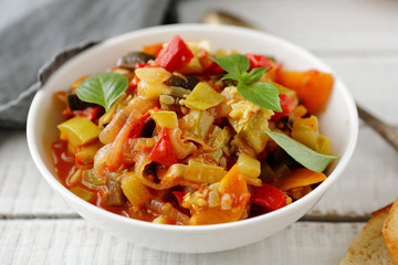 steamed vegetables curry in bowl
