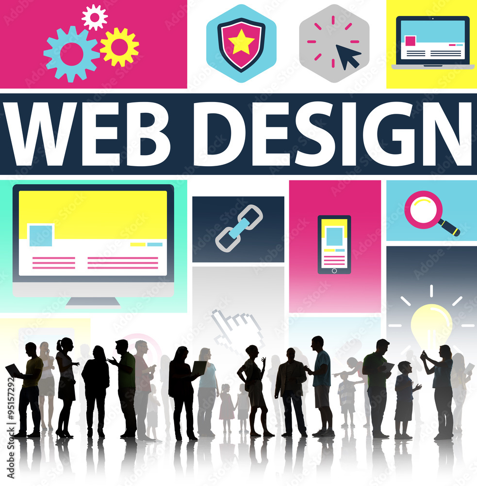 Poster web design development style ideas interface concept