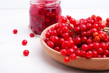 cranberry jam on a white background