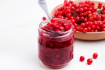 cranberry jam on a white background