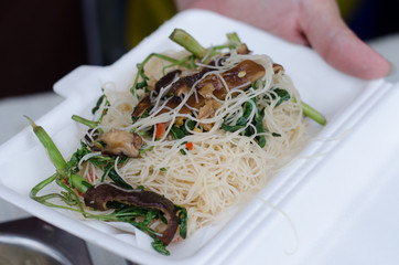 making stir-fried Noodles
