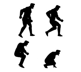 Man Silhouette Stunned Animation Sprite