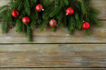 christmas background with red bauble