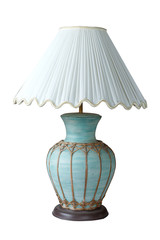 vintage table lamp isolated on white