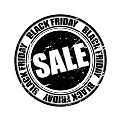 Black friday black stamp on white background