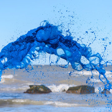 Blue watercolour splash