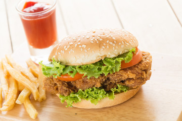 crispy chicken burger