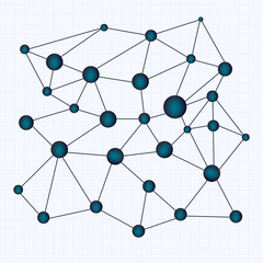 Chemistry vector background illustrating crystal lattice