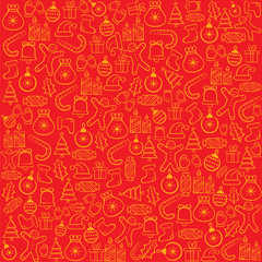 creative Christmas object pattern background design vector