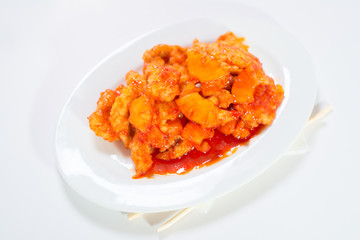 Pork with pineapple sweet sauce