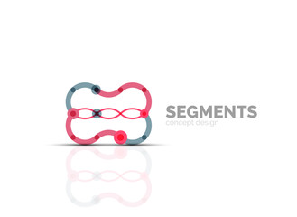 Vector outline minimal abstract geometric logo