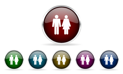 Fototapeta premium pair vector icon set