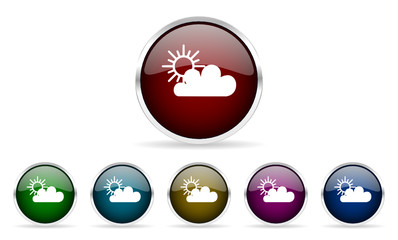cloud vector icon set