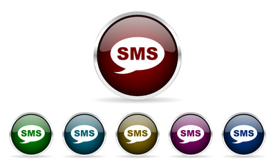 sms vector icon set