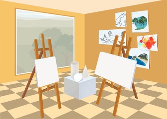 Art studio interior