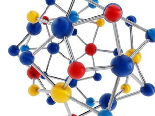 Obraz premium Isolated molecular structure