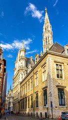 Fototapeta na wymiar View of the Town Hall of Brussels - Belgium