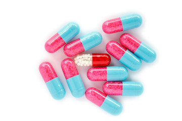 pills isolated on white background