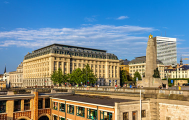 Naklejka na ściany i meble View of Poelaert Square in Brussels - Belgium