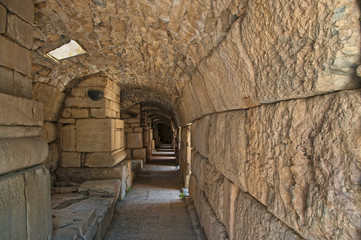 ruins of ancient greek tunnel