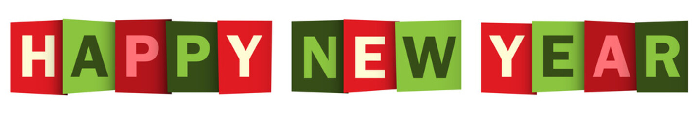 
HAPPY NEW YEAR 2016 Vector Letters Banner