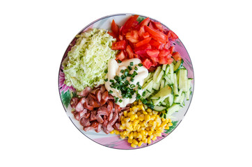 Fresh salad isolated