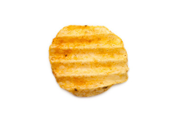 potato chips isolated on white background