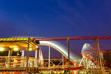 Fototapeta premium Carousels at night
