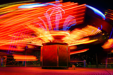 Carousels at night