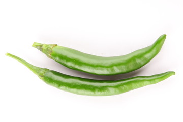Two Indian peppers.Selective focus photograph.
