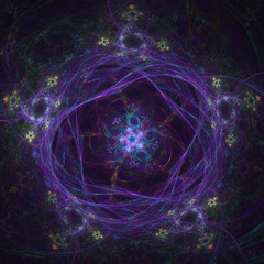 Snowflakes fractal pattern.