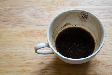 Dirty coffee cup