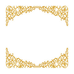 Ornament elements, vintage gold floral designs