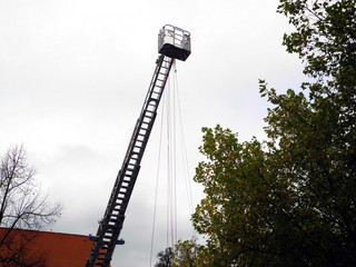 Feuerwehrleiter im Einsatz