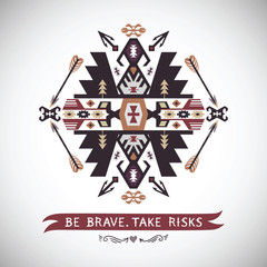 Vector decorative element on native ethnic style