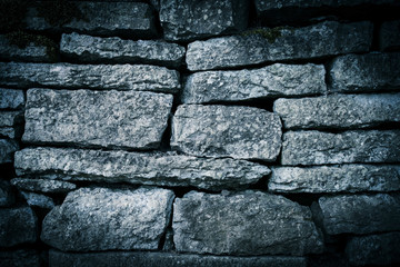 Stone wall with big blocks