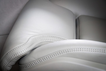 part of car leather texture with stitch